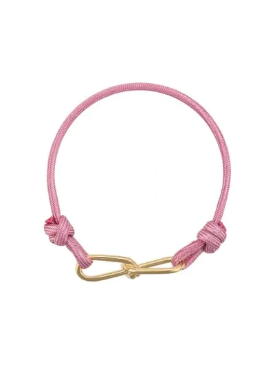 Annelise Michelson Medium Wire Cord Bracelet - 粉色 In Pink