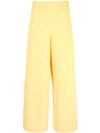 ALICE AND OLIVIA ALICE+OLIVIA CROPPED WIDE LEG TROUSERS - 黄色
