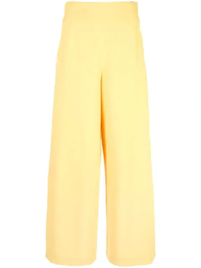 Alice And Olivia Alice+olivia Cropped Wide Leg Trousers - 黄色 In Yellow