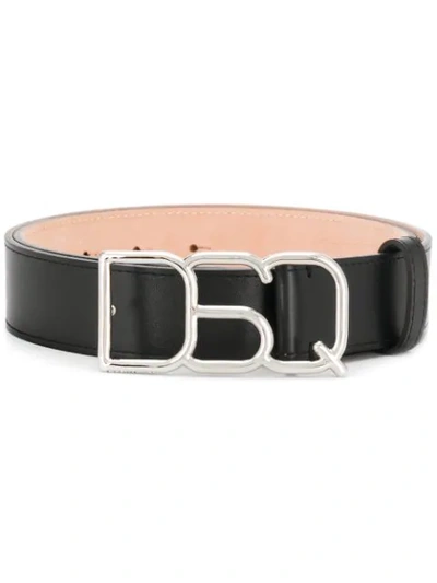 Dsquared2 Dsq Leather Belt In Black
