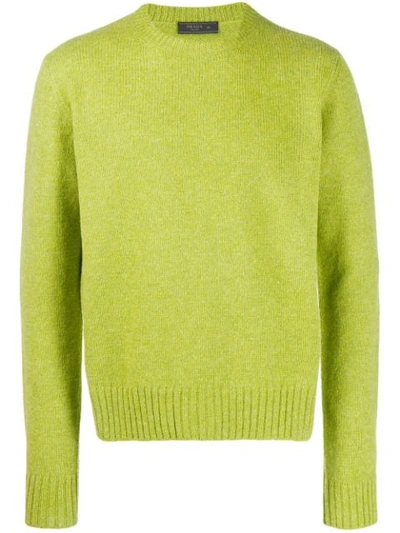 Prada Crew Neck Sweater In Green
