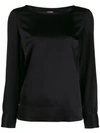 PINKO PINKO LONG-SLEEVE FITTED BLOUSE - BLACK