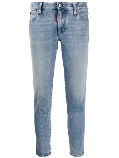 Dsquared2 Cropped Jeans In Blue