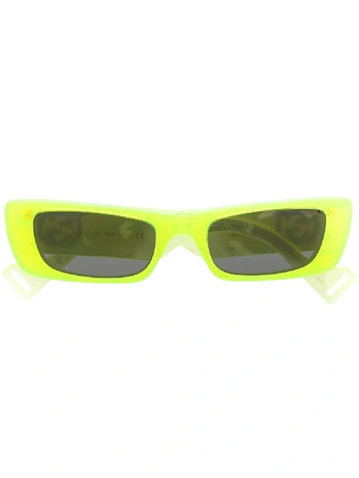 Gucci Square Framed Sunglasses In Green