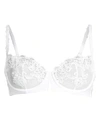 Simone Perele Saga Non-padded Lace Demi Bra In White
