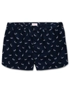 DEREK ROSE DEREK ROSE MEN'S MODERN FIT BOXER SHORTS NELSON 70 COTTON BATISTE NAVY,6050-NELS070NAV