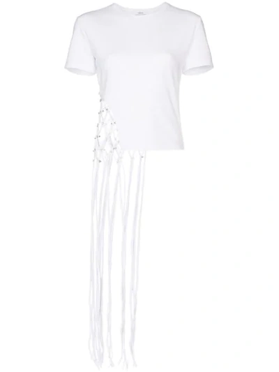 Area Cropped Net T-shirt - 白色 In White