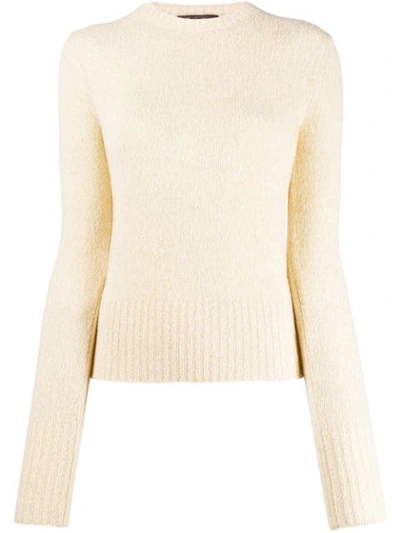 Loro Piana Round Neck Jumper In Yellow