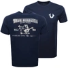 TRUE RELIGION METALLIC BUDDHA T SHIRT BLUE,120107