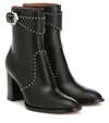 GIVENCHY STUDDED LEATHER ANKLE BOOTS,P00403036