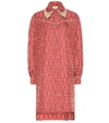 FENDI PRINTED SILK-TWILL SHIRT DRESS,P00403955