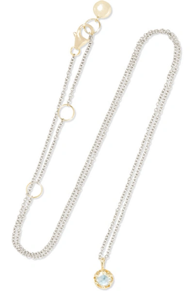 Larkspur & Hawk Ivy 14-karat White And Yellow Gold Diamond Necklace In White Gold