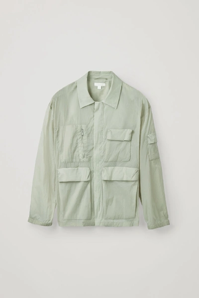 Cos Sheer Casual Jacket In Fresh Mint