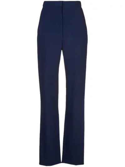 Carolina Herrera High-rise Straight Trousers - 蓝色 In Blue