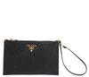 PRADA PRADA LOGO ZIPPED CLUTCH BAG