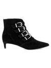 JOIE Calinda Buckle Suede Ankle Boots