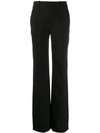 CHLOÉ CHLOÉ PLEATED FRONT FLARED TROUSERS - 黑色
