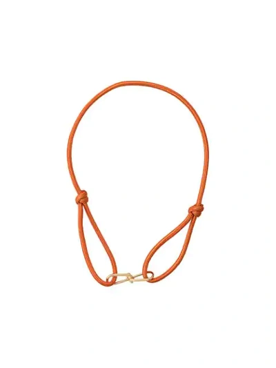 Annelise Michelson Medium Wire Cord Choker In Orange
