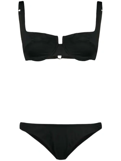 Reina Olga Brigette Square-neck Bikini In Black