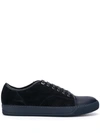 Lanvin Dbb1 Low-top Suede Sneakers In Blue