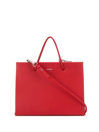Medea Hanna Prima Calfskin Leather Bag In Red