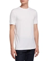 Giorgio Armani Men Stretch Viscose Jersey Crew Neck T-shirt In White