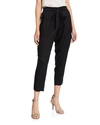 RAMY BROOK ALLYN PLEATED PAPERBAG CROPPED PANTS,PROD220770093