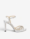 JIMMY CHOO 100莱拉皮革跟凉鞋,834-10132-J000119899