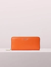 Kate Spade Sylvia Slim Continental Wallet In Juicy Orange