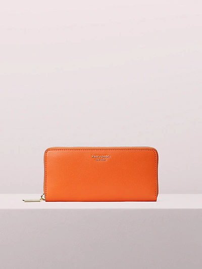 Kate Spade Sylvia Slim Continental Wallet In Juicy Orange