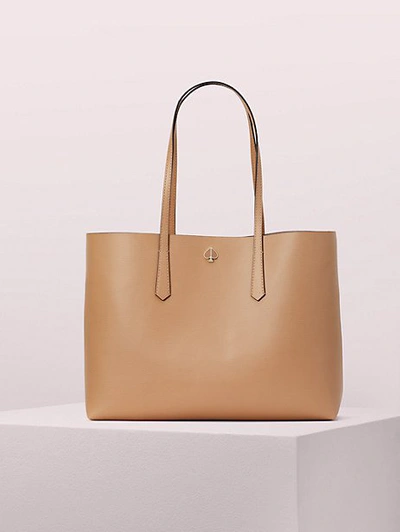 Kate Spade Large Molly Leather Tote In Light Fawn