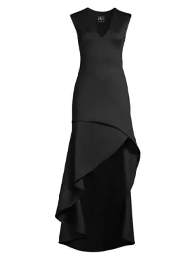 Black Halo Jamilla High-low Gown In Black