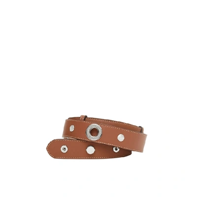 Burberry Triple Stud Leather Belt In Brown