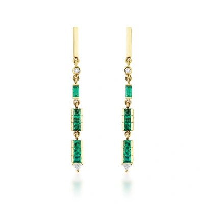 Gfg Jewellery Artisia Bar Emerald Earrings