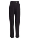 BRUNELLO CUCINELLI Belted Silk Wide-Leg Trousers