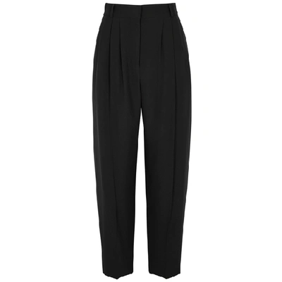 Alexander Mcqueen Black Cropped High-waisted Trousers