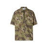 BURBERRY SHORT-SLEEVE MONOGRAM PRINT COTTON SHIRT,3070823