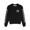 OFF-WHITE Black reflective-print cotton sweatshirt