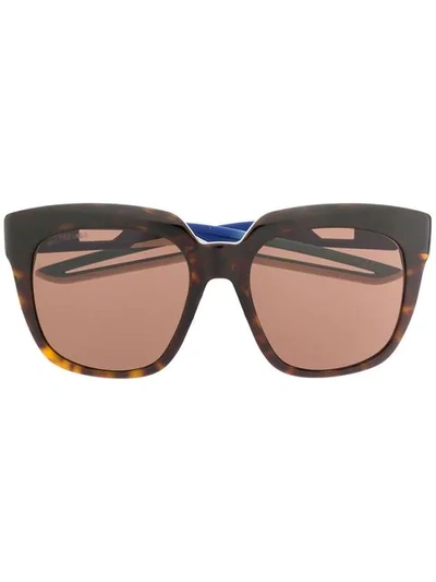 Balenciaga Hybrid D-frame Sunglasses In Brown