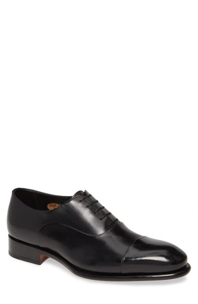 SANTONI ISAAC CAP TOE OXFORD,ISAAC-V1-01