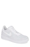 Nike Air Force 1 Flyknit 2.0 Sneakers In White/ Platinum/ White