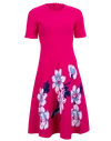CAROLINA HERRERA Short Sleeve Knit Dress