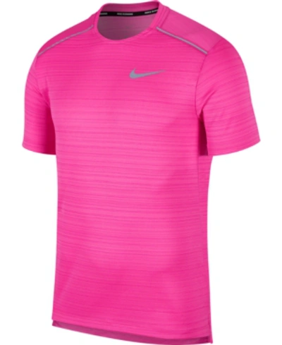 Nike Men's Miler Dri-fit Running Top In Fuchsia Pink ModeSens