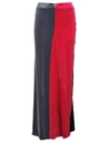 Y/PROJECT Y/PROJECT Y/PROJECT COLOUR BLOCK VELVET SKIRT,10968023