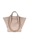 MAX MARA PURE LEATHER AND CASHMERE REVERSIBLE LARGE TOTE,10968073