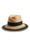 MAISON MICHEL VIRGINIE STRAW HAT - BROWN,1001103001