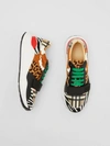 BURBERRY Animal Print and Vintage Check Trainers