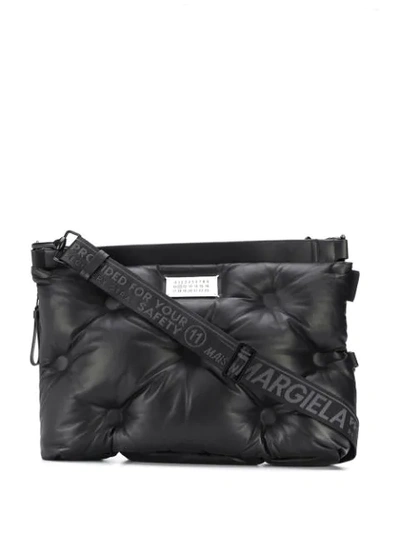 Maison Margiela Glam Slam Quilted Technical-canvas Shoulder Bag In Black