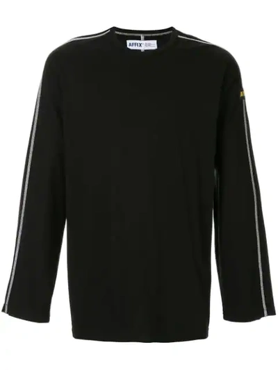 Affix Side Stripe T-shirt - 黑色 In Black