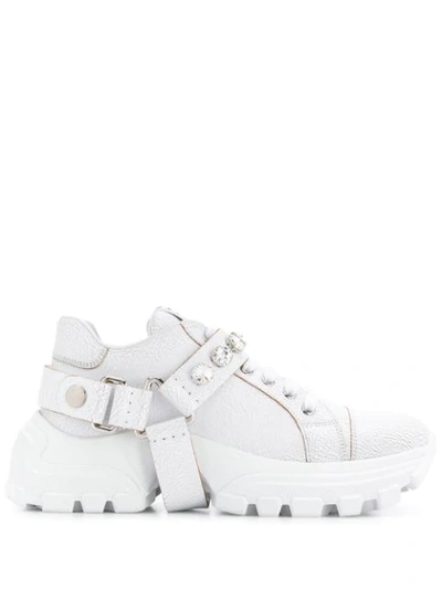 Miu Miu Ridged Sole Sneakers - 白色 In Bianco